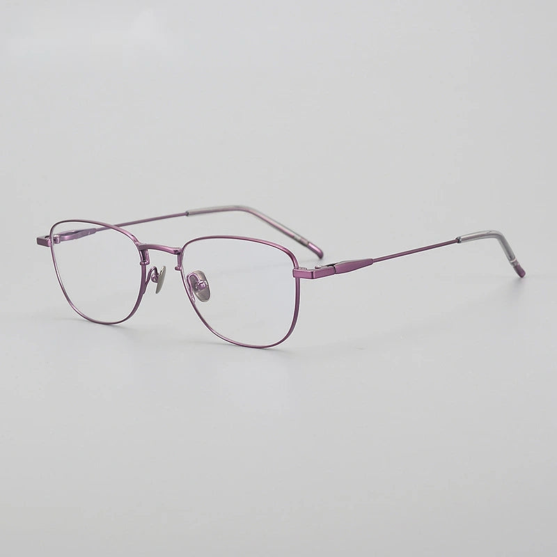 Chashma Unisex Full Rim Polygon Square Titanium Eyeglasses 887465 - Purple