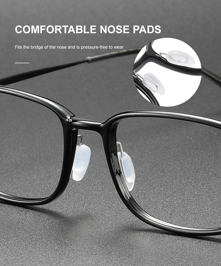 Chashma Unisex Full Rim Polygon Square Ultem Titanium Eyeglasses 86324 - Size Chart