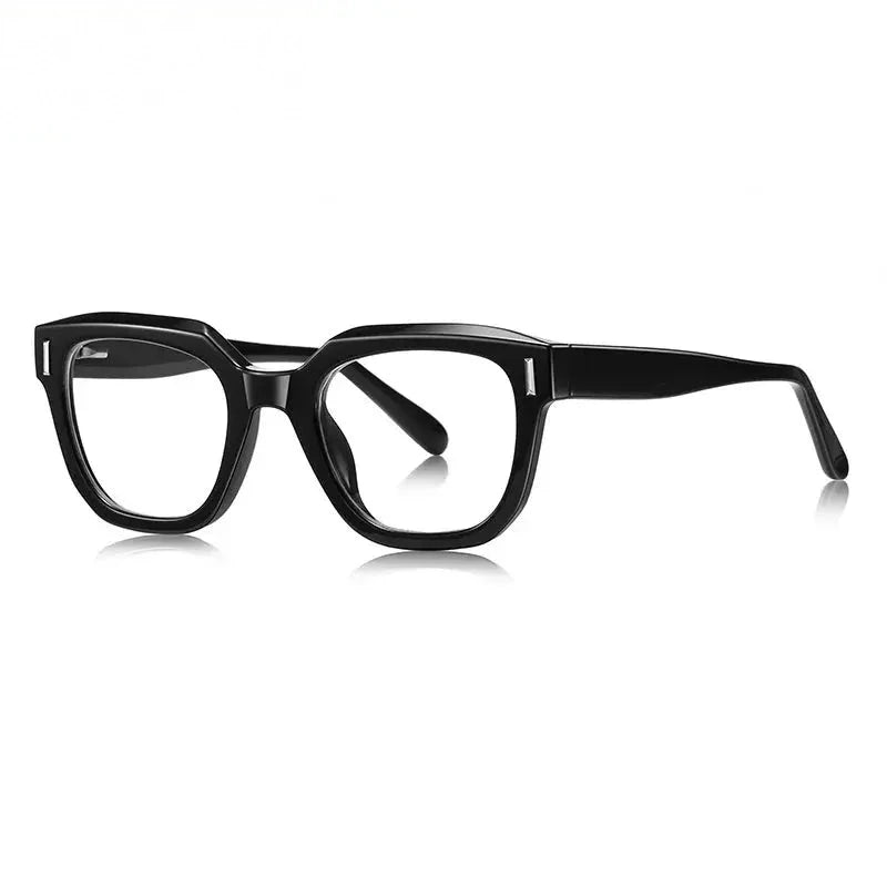 Chashma Unisex Full Rim Round Tr 90 Titanium Eyeglasses 54009 - Black