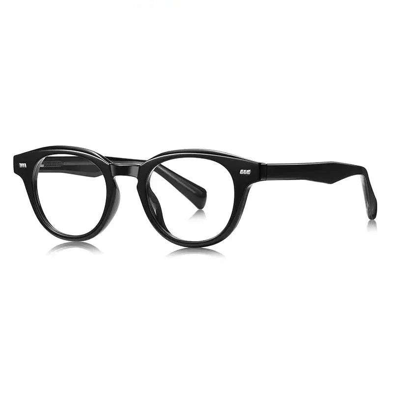 Chashma Unisex Full Rim Round Tr 90 Titanium Eyeglasses 52016 - Black
