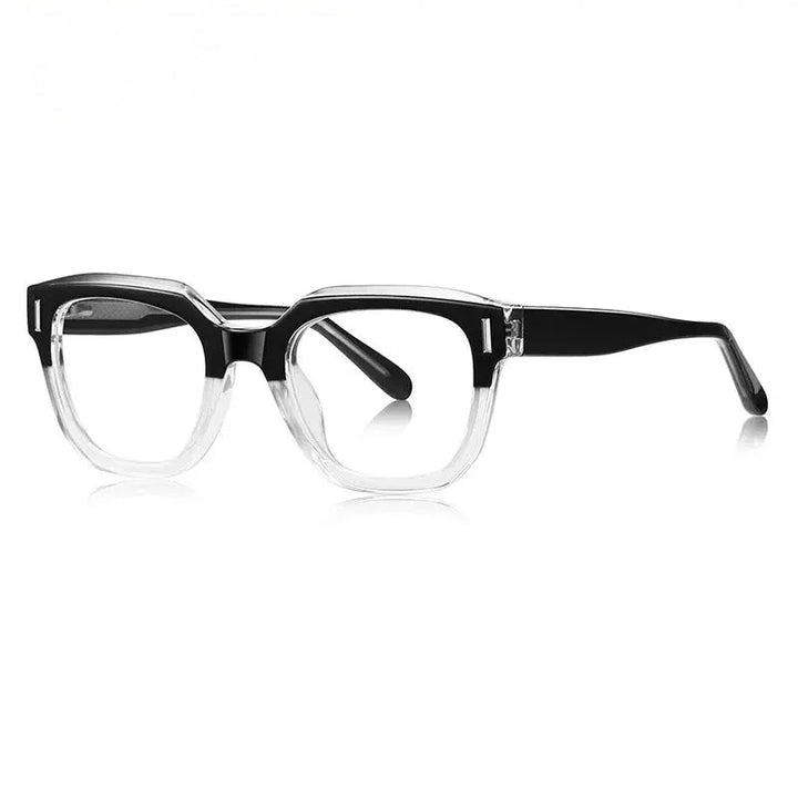 Chashma Unisex Full Rim Round Tr 90 Titanium Eyeglasses 54009 - Gradient Black