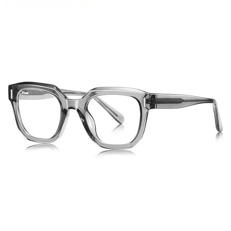 Chashma Unisex Full Rim Round Tr 90 Titanium Eyeglasses 54009 - Gray