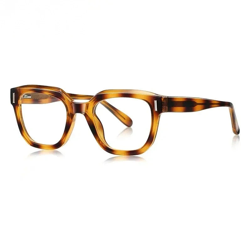 Chashma Unisex Full Rim Round Tr 90 Titanium Eyeglasses 54009 - Leopard