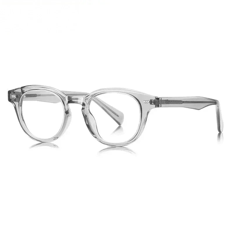 Chashma Unisex Full Rim Round Tr 90 Titanium Eyeglasses 52016 - Light Gray