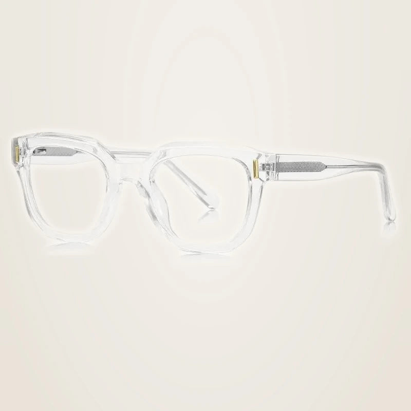 Chashma Unisex Full Rim Round Tr 90 Titanium Eyeglasses 54009 - Transparent