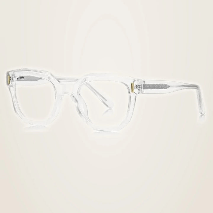 Chashma Unisex Full Rim Round Tr 90 Titanium Eyeglasses 54009 - Transparent