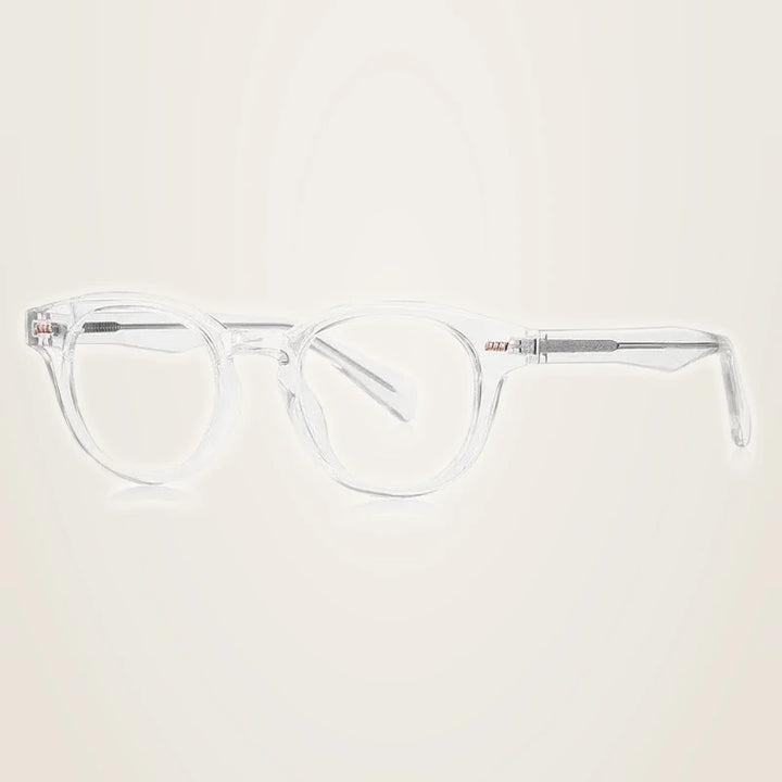 Chashma Unisex Full Rim Round Tr 90 Titanium Eyeglasses 52016 - Transparent