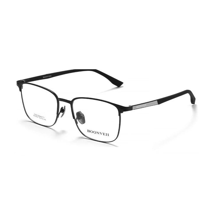 Chashma Unisex Full Rim Square Alloy Eyeglasses 561027 - Black