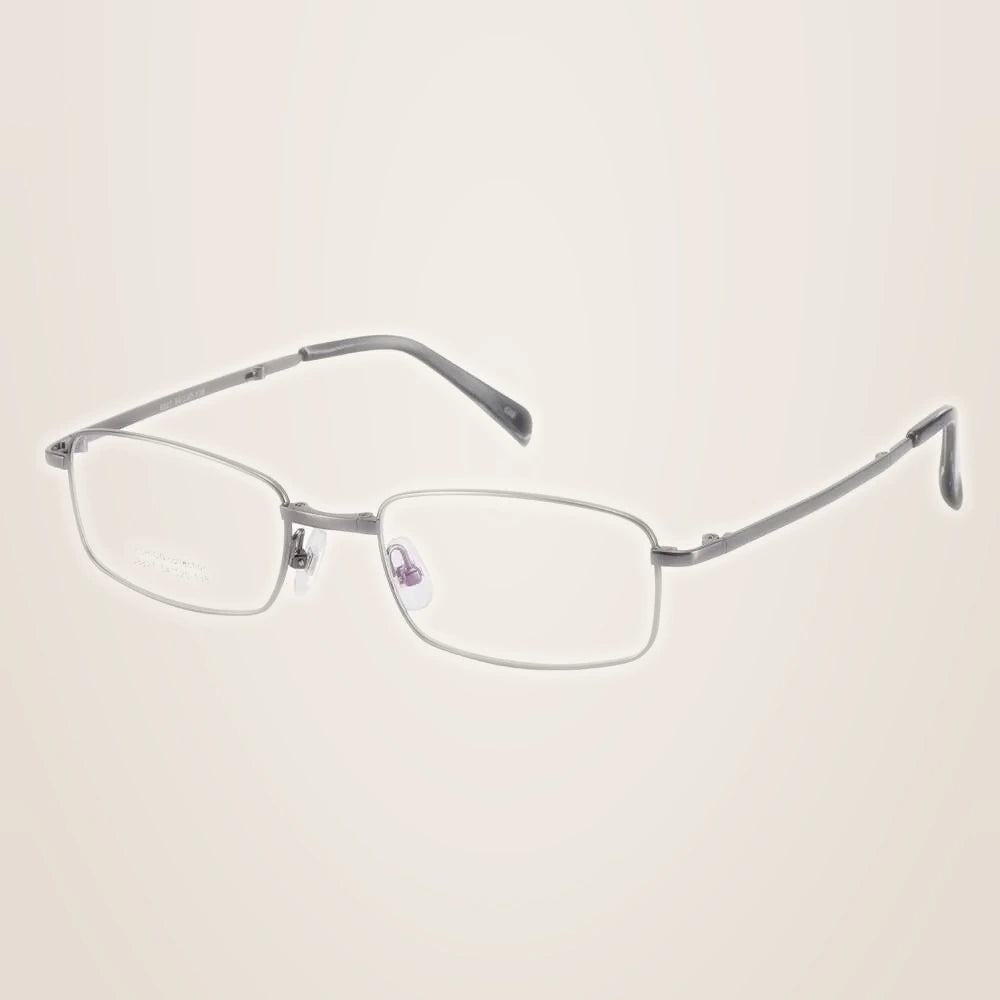 Chashma Unisex Full Rim Square Alloy Foldable Alloy Eyeglasses 8827 - Gray