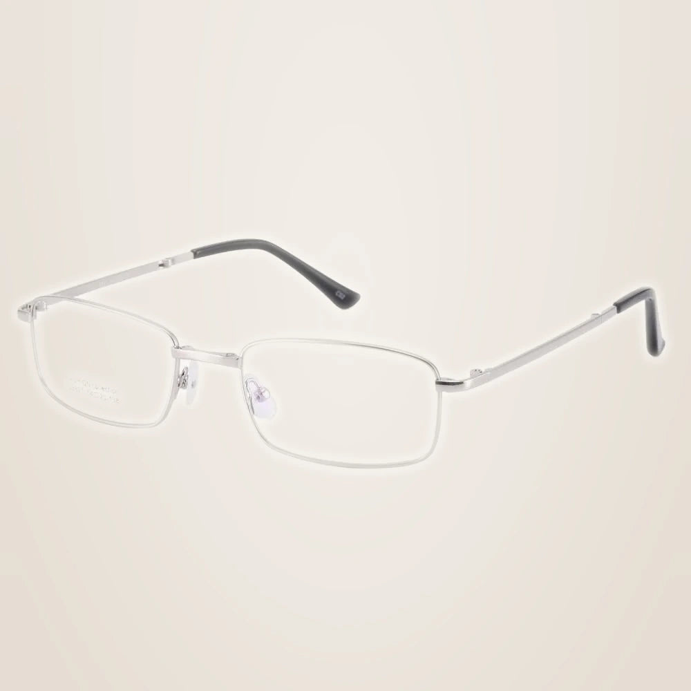 Chashma Unisex Full Rim Square Alloy Foldable Alloy Eyeglasses 8827 - Silver