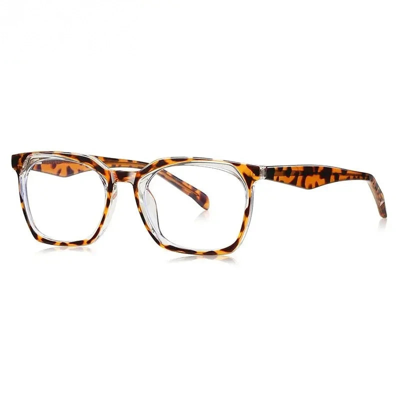 Chashma Unisex Full Rim Square Cat Eye Tr 90 Titanium Eyeglasses 54011 - Leopard