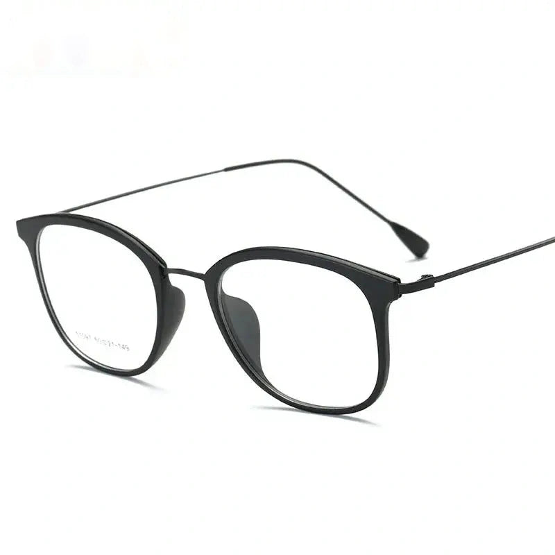 Chashma Unisex Full Rim Square Tr 90 Titanium Eyeglasses 851097 - Black