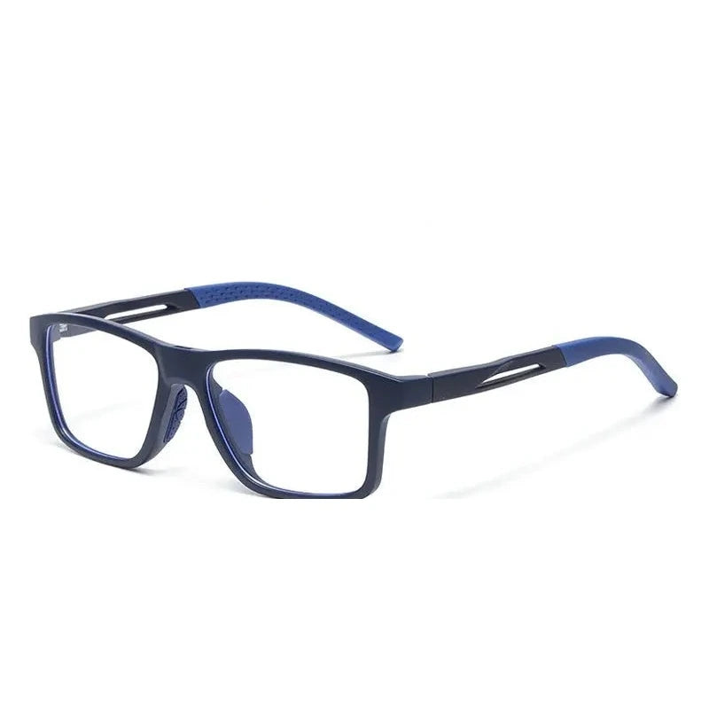 Chashma Unisex Full Rim Square Tr 90 Titanium Eyeglasses Clip On Sunglasses 888565 - C3-Blue