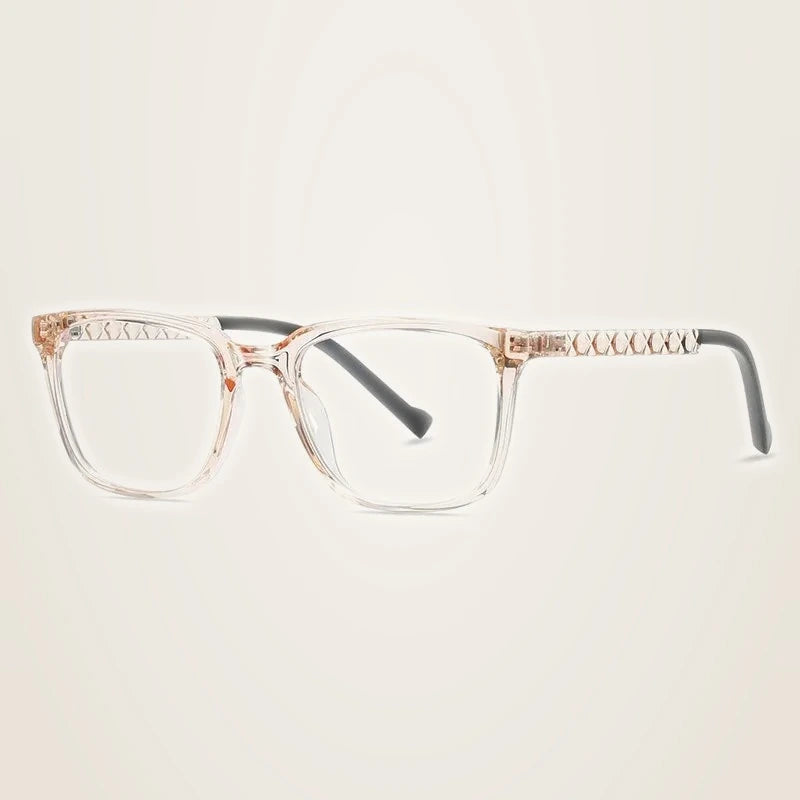 Chashma Unisex Full Rim Square Tr 90 Titanium Eyeglasses 52017 - Champagne