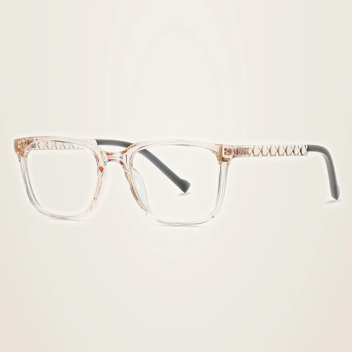 Chashma Unisex Full Rim Square Tr 90 Titanium Eyeglasses 52017 - Champagne