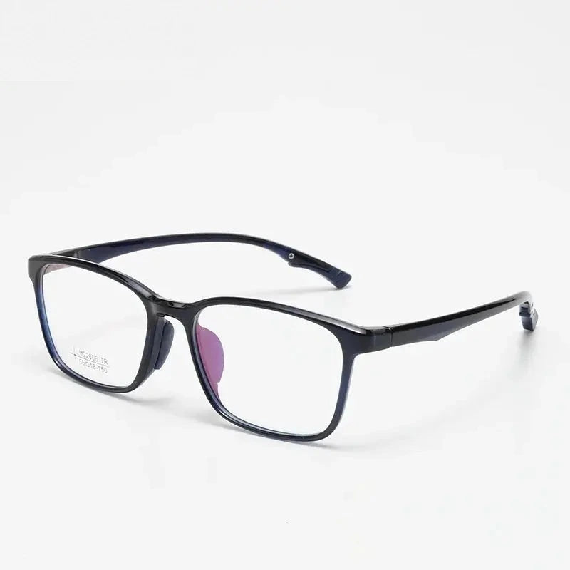 Chashma Unisex Full Rim Square Tr 90 Titanium Eyeglasses 722696 - Dark Blue