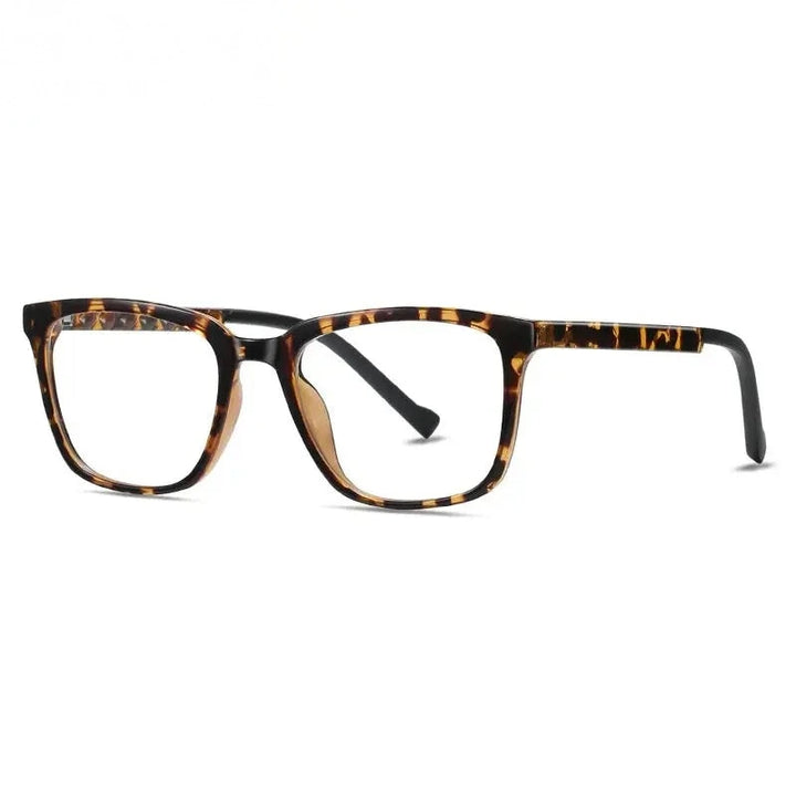 Chashma Unisex Full Rim Square Tr 90 Titanium Eyeglasses 52017 - Leopard
