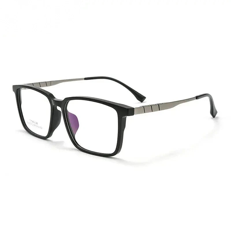 Chashma Unisex Full Rim Square Tr 90 Titanium Eyeglasses 61012 - Matte Black