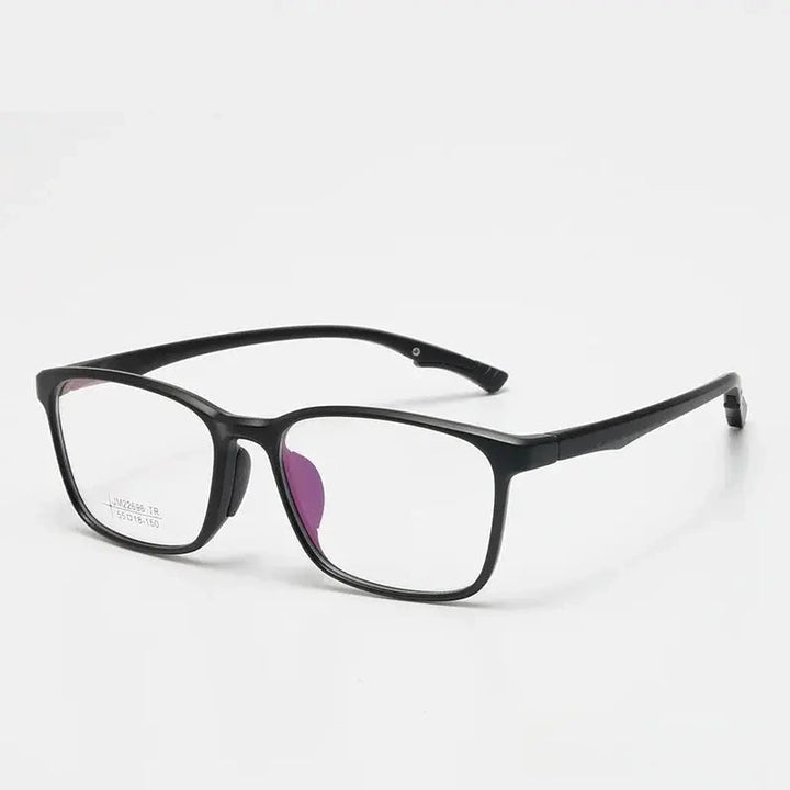 Chashma Unisex Full Rim Square Tr 90 Titanium Eyeglasses 722696 - Matte Black