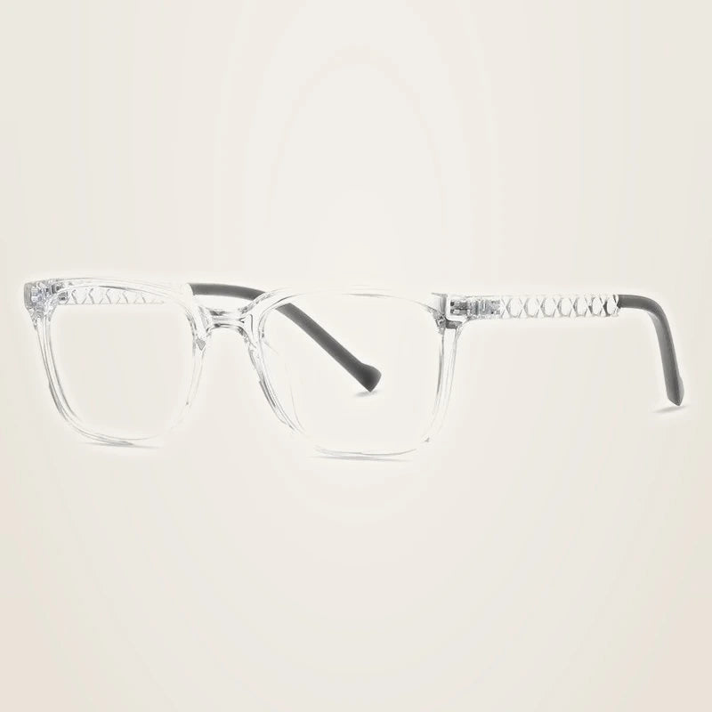 Chashma Unisex Full Rim Square Tr 90 Titanium Eyeglasses 52017 - Transparent