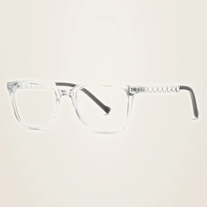 Chashma Unisex Full Rim Square Tr 90 Titanium Eyeglasses 52017 - Transparent