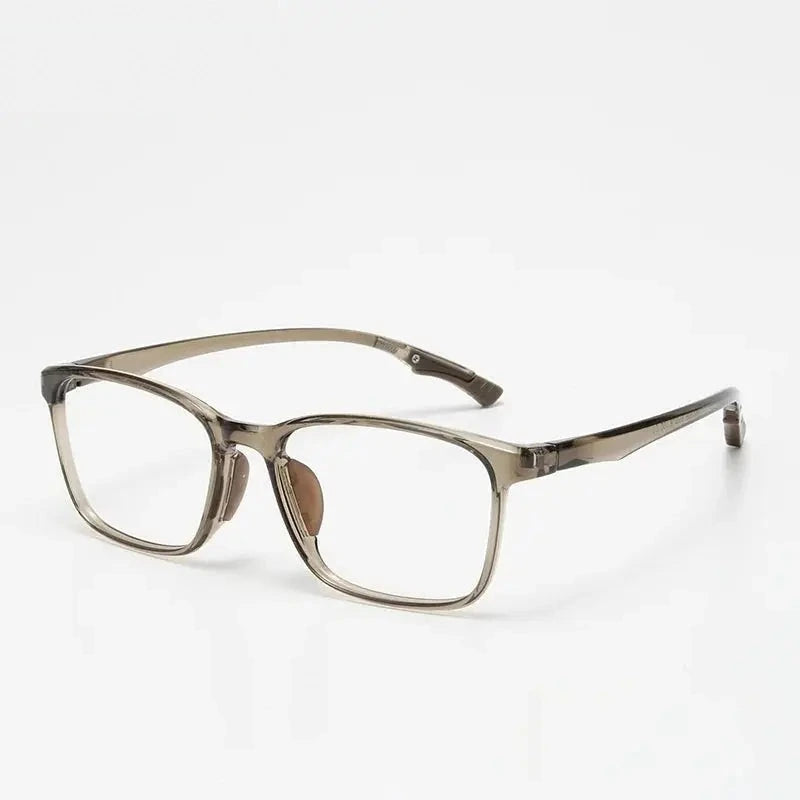 Chashma Unisex Full Rim Square Tr 90 Titanium Eyeglasses 722696 - Transparent Brown