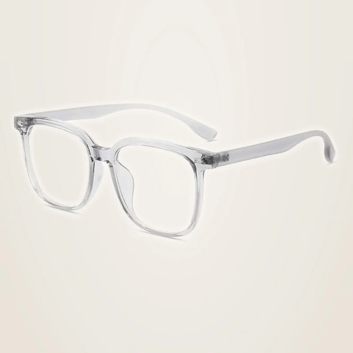 Chashma Unisex Full Rim Square Tr 90 Titanium Eyeglasses 889056 - Transparent Gray