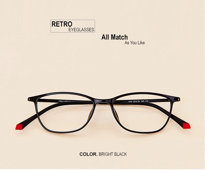 Chashma Unisex Full Rim Titanium Frame Eyeglasses 11144 - Size Chart