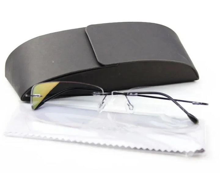 Chashma Unisex Rimless Square Titanium Reading Glasses 887044 - Size Chart