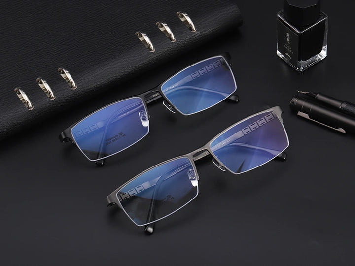 Chashma Unisex Semi Rim Big Square Titanium Eyeglasses 24023 - Size Chart