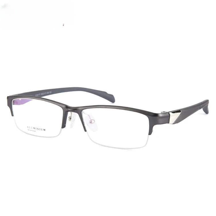 Chashma Unisex Semi Rim Square Aluminum Reading Glasses 946177 - Brown