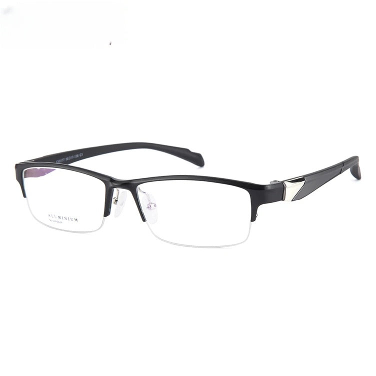 Chashma Unisex Semi Rim Square Aluminum Reading Glasses 946177 - Gray