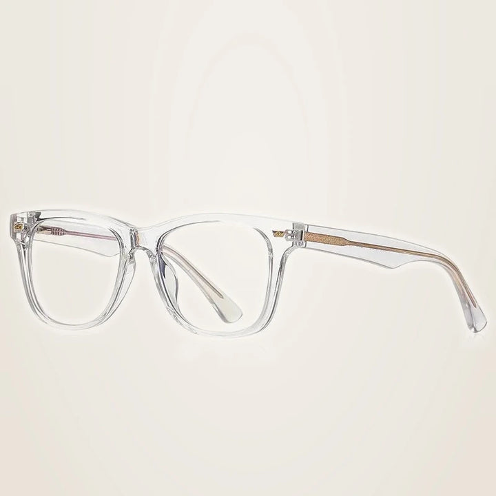 Chashma Unisex Youth Full Rim Square Tr 90 Titanium Eyeglasses 820215 - C2-Transparent