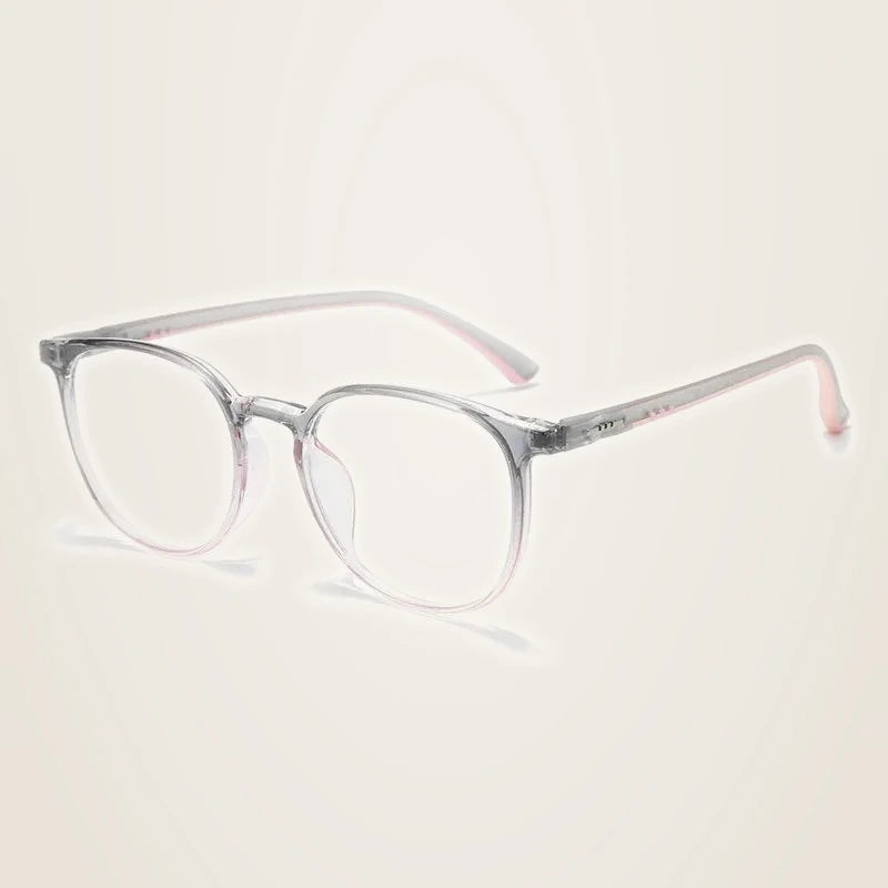 Chashma Women's Full Rim Round Tr 90 Titanium Eyeglasses 81364 - Gray Pink