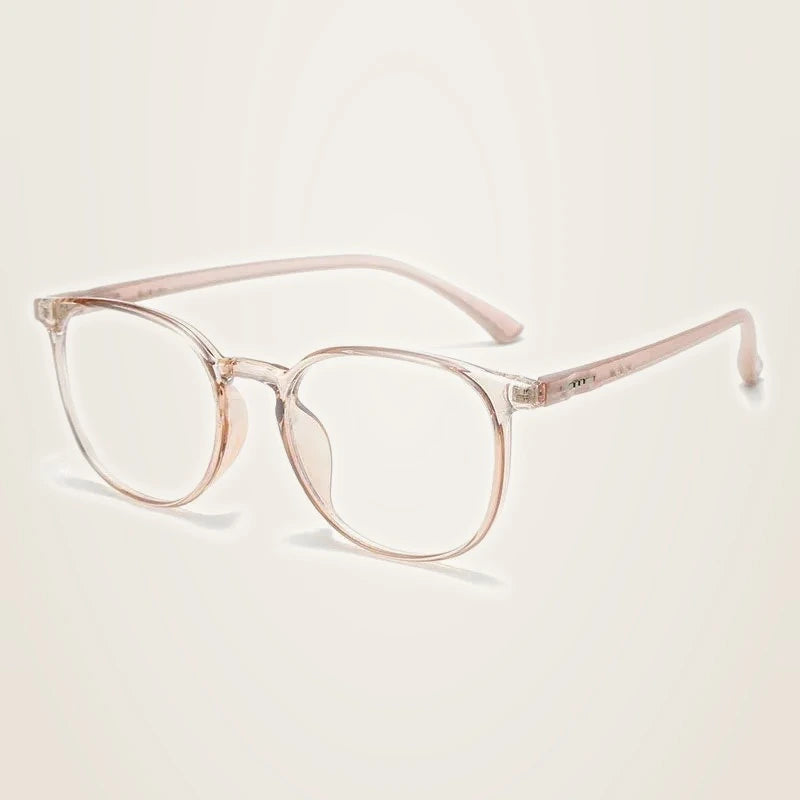 Chashma Women's Full Rim Round Tr 90 Titanium Eyeglasses 81364 - Transparent Brown