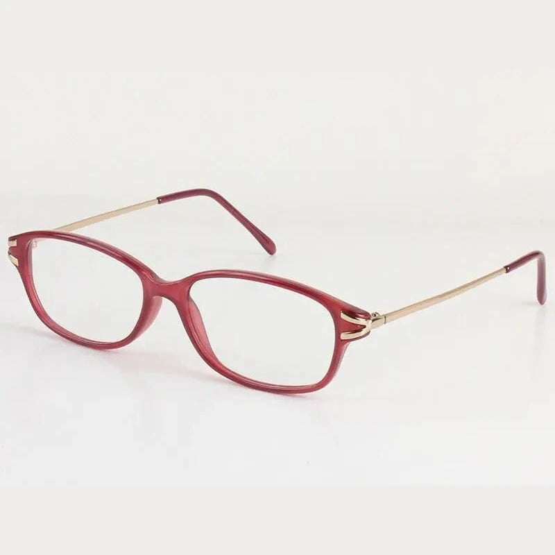 Chashma Women's Full Rim Square Acetate Eyeglasses 6009a - Purple Red