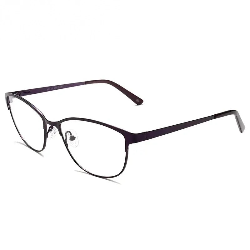Chashma Women's Full Rim Square Cat Eye Alloy Eyeglasses 41151 - Purple