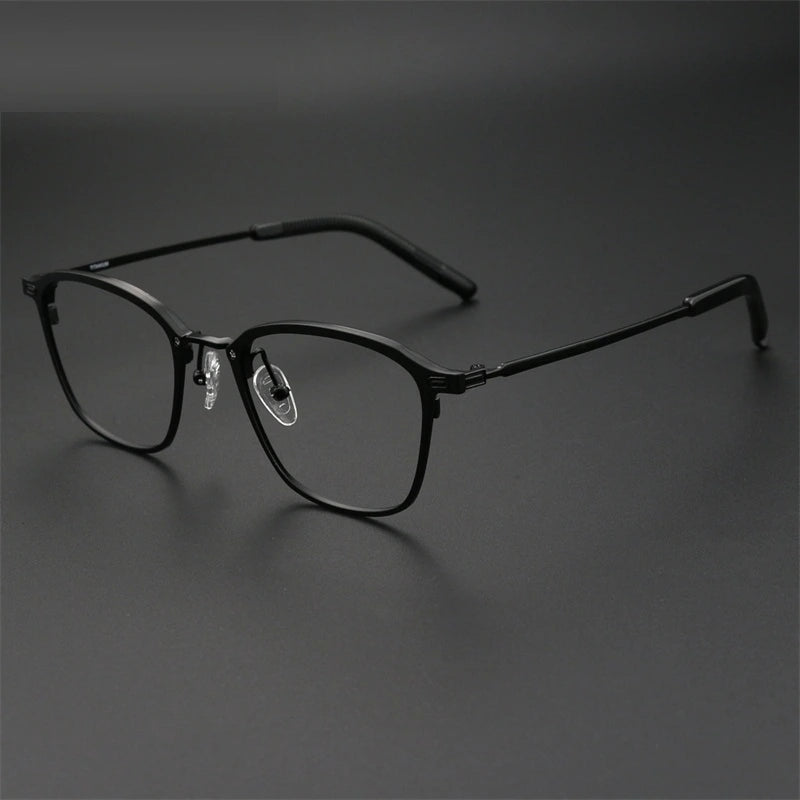 Chashma Women's Full Rim Square Titanium Eyeglasses 97214 - Black