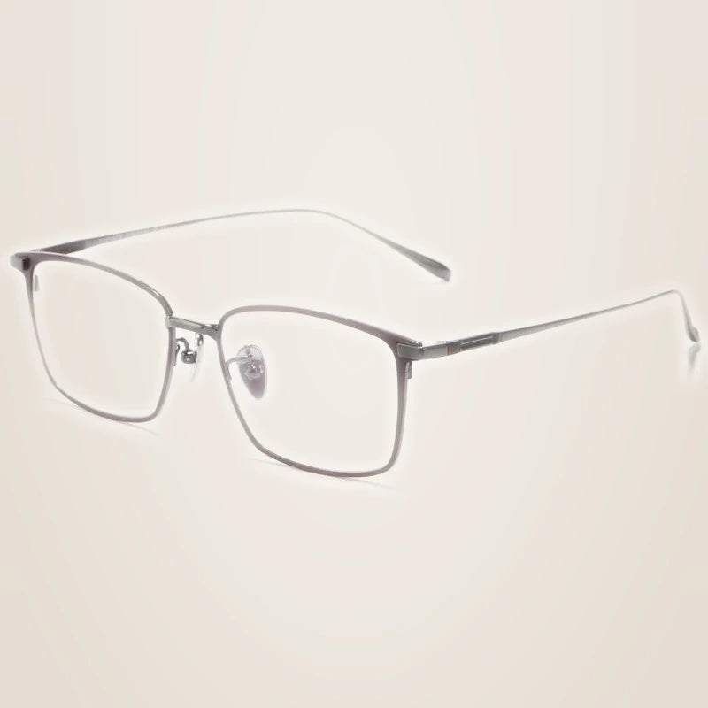 Chashma Women's Full Rim Square Titanium Eyeglasses 18314 - Brown with Gray