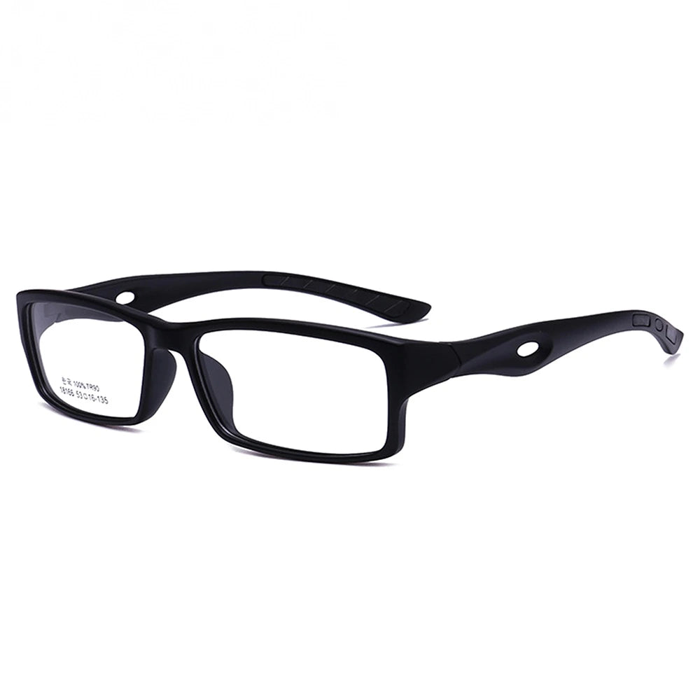 Chashma Women's Full Rim Square Tr 90 Titanium Sport Eyeglasses 18166 - black