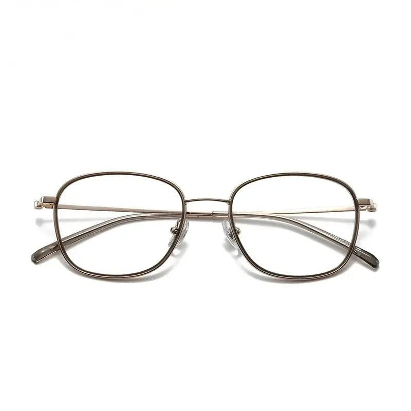 Chashma Women's Full Rim Square Tr 90 Titanium Eyeglasses 641065 - C5-Gray-Gold