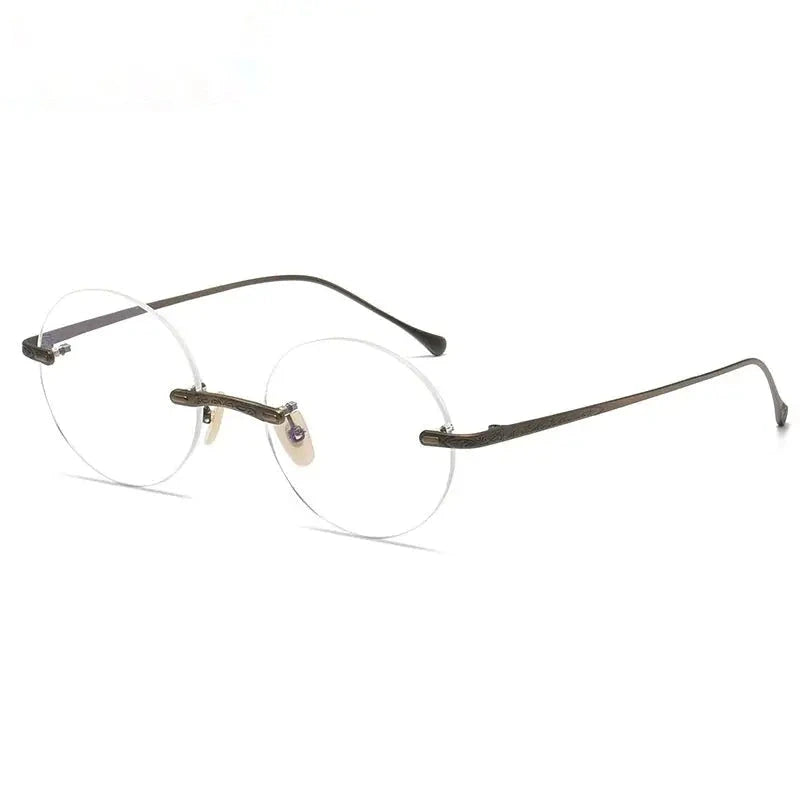 Chashma Women's Rimless Round Titanium Eyeglasses 885933 - Bronze