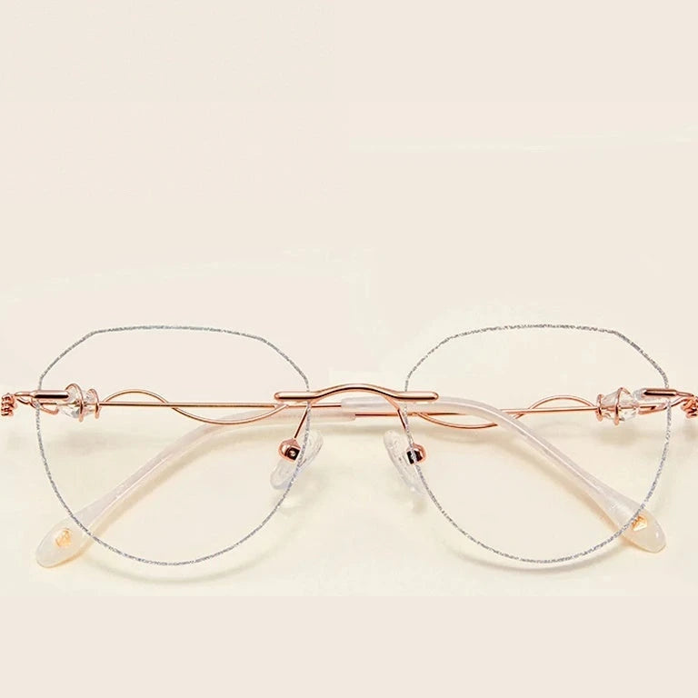 Chashma Women's Rimless Round Titanium Eyeglasses 88128 - Shape 2