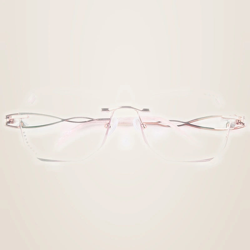 Chashma Women's Rimless Square Titanium Eyeglasses 88023 - Default Title