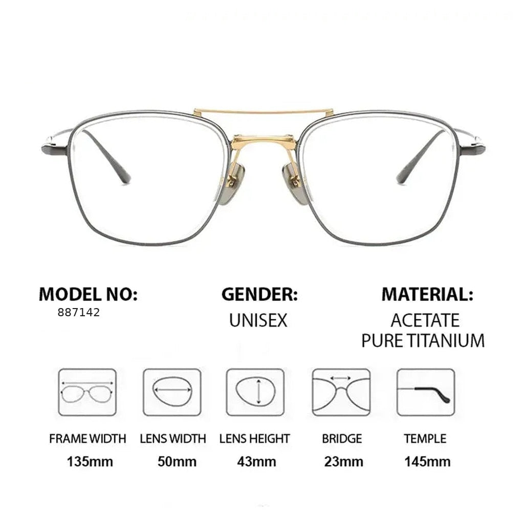 Chashma 887142 Eyeglasses — Frame Dimensions and Sizing Chart