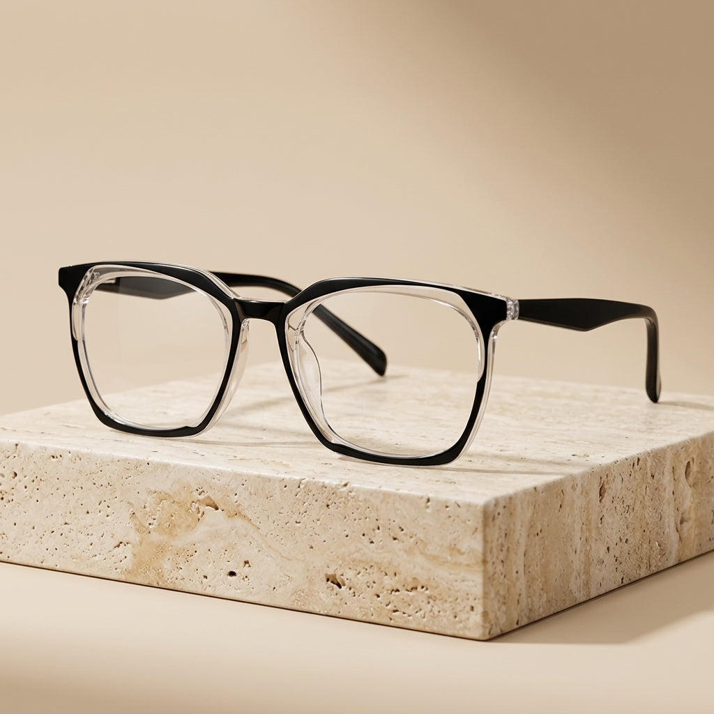Chashma Ottica Unisex Full Rim Square Tr 90 Titanium Eyeglasses 474001