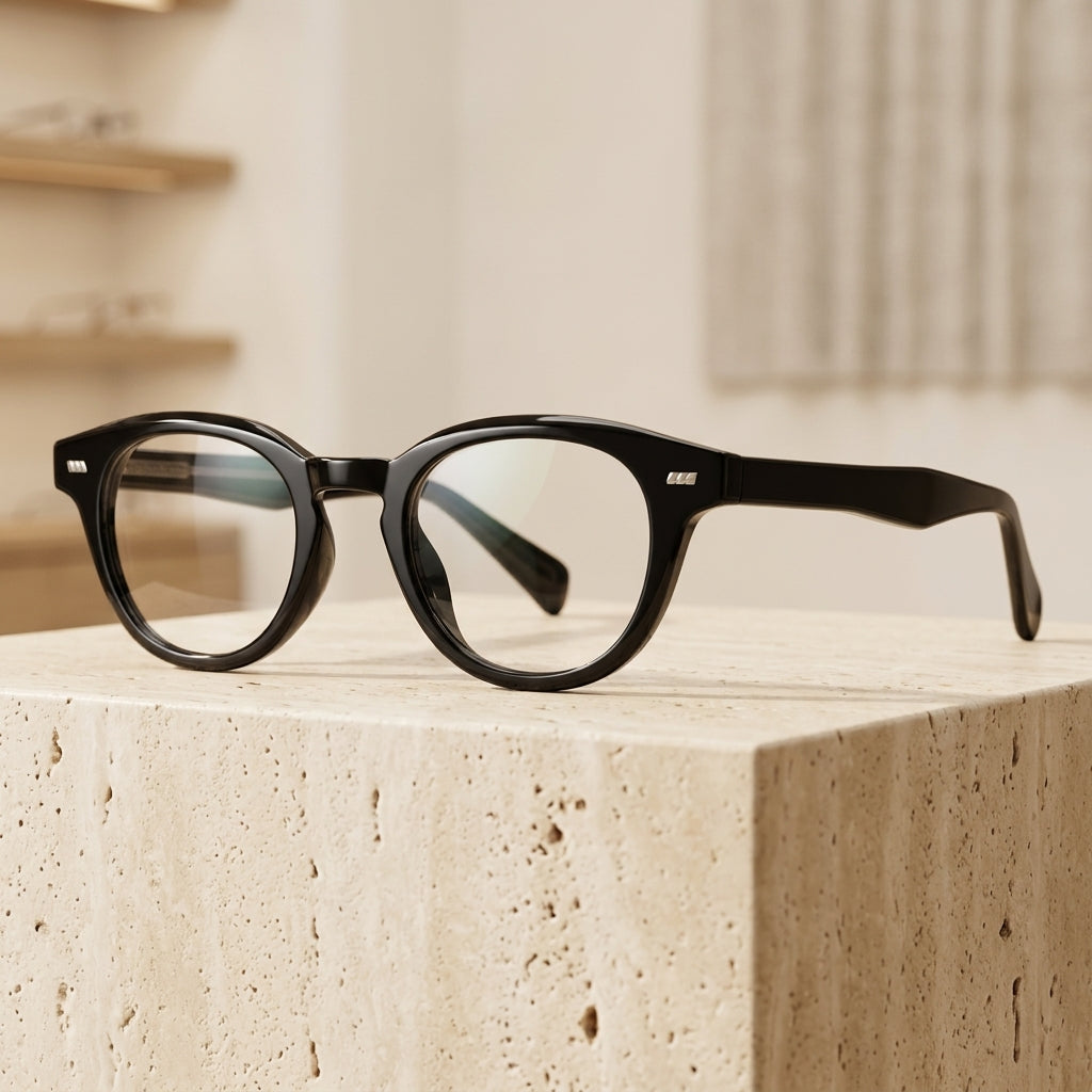 Chashma Ottica Unisex Full Rim Round Tr 90 Titanium Eyeglasses 474016