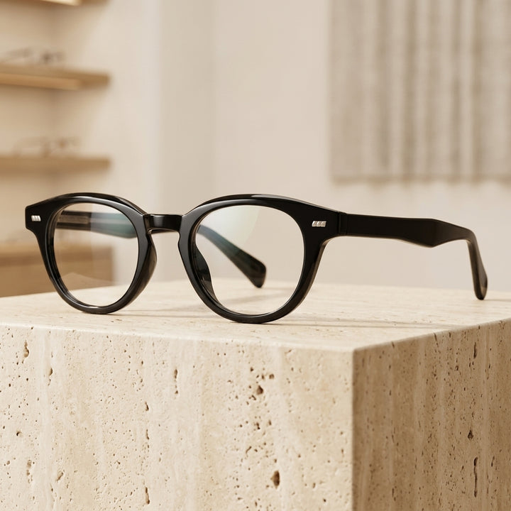Chashma Ottica Unisex Full Rim Round Tr 90 Titanium Eyeglasses 474016