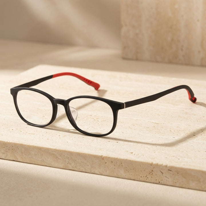 Chashma Ottica Unisex Youth Full Rim Round TR90 Titanium Eyeglasses 55954 - Cover