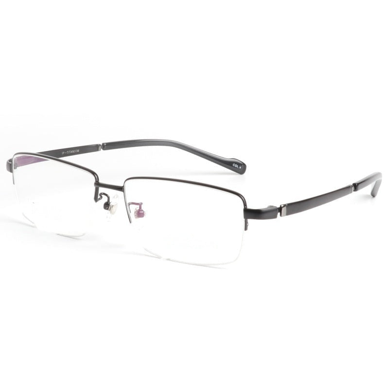 Chashma Ottica Semi Rim Oversized Square Titanium Eyeglasses 8911